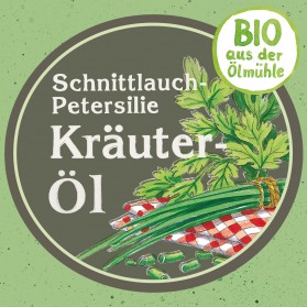 Bayrisches Bio Kräuteröl, mit Schnittlauch und Petersilie